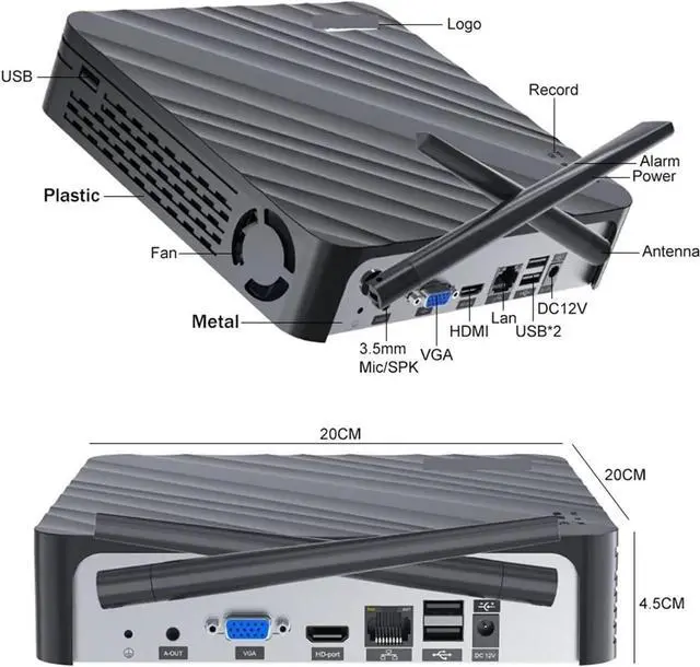 Alt view image 7 of 7 - Gadpiparty 5MP Wireless CCTV System 8CH NVR WiFi Camera Kit IP Cameras Security Audio Video Surveillance Set Two Way Audio Monitor(4PCS 3MP Camera)