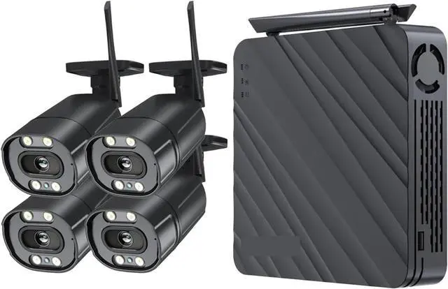 Main image of Gadpiparty 5MP Wireless CCTV System 8CH NVR WiFi Camera Kit IP Cameras Security Audio Video Surveillance Set Two Way Audio Monitor(4PCS 3MP Camera)