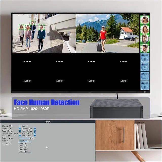 Alt view image 5 of 7 - Gadpiparty 5MP Wireless CCTV System 8CH NVR WiFi Camera Kit IP Cameras Security Audio Video Surveillance Set Two Way Audio Monitor(2PCS 5MP Camera)