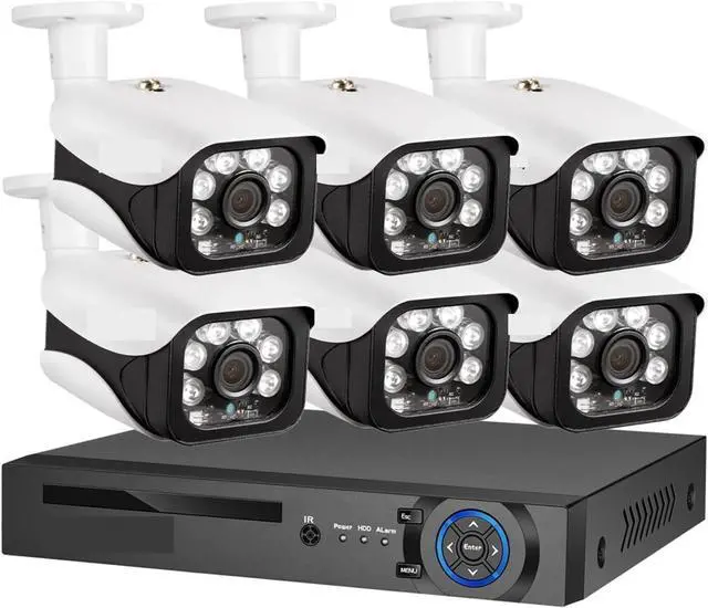 Main image of Gadpiparty 8MP Security Camera System 4K POE NVR Outdoor Video Surveillance Kit Home IP CCTV Camera Set(None,8CH NVR and 6 Camera)
