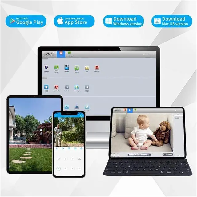 Alt view image 7 of 7 - Gadpiparty 8MP Security Camera System 4K POE NVR Outdoor Video Surveillance Kit Home IP CCTV Camera Set(None,4CH NVR and 4 Camera)