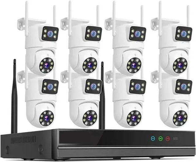 Main image of Gadpiparty 6MP WiFi Dual Lens Camera Security System Kit 3K IP Cameras with 16CH NVR Recorder Set P2P Video CCTV Surveillance System(None,10CH NVR 8 Cameras_U/K)