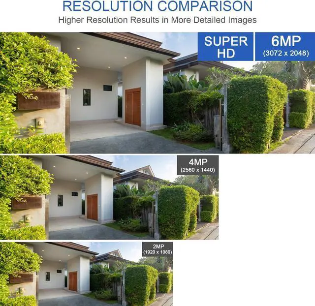 Alt view image 4 of 7 - Gadpiparty GW Security 8 Channel 4K NVR 6MP H.265 AI Human Detection Surveillance Security Camera System with 6 Super HD 6MP IP PoE Microphone Security Cameras