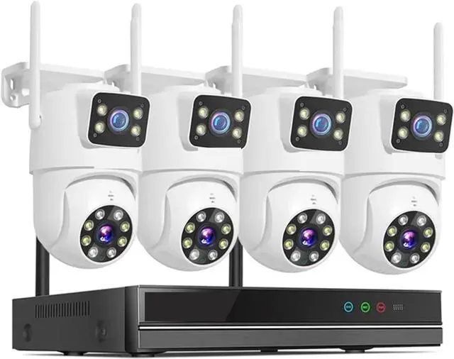 Main image of Gadpiparty 6MP WiFi Dual Lens Camera Security System Kit 3K IP Cameras Security System 16CH NVR Wireless CCTV Surveillance System(None,16CH NVR 4 Cameras)