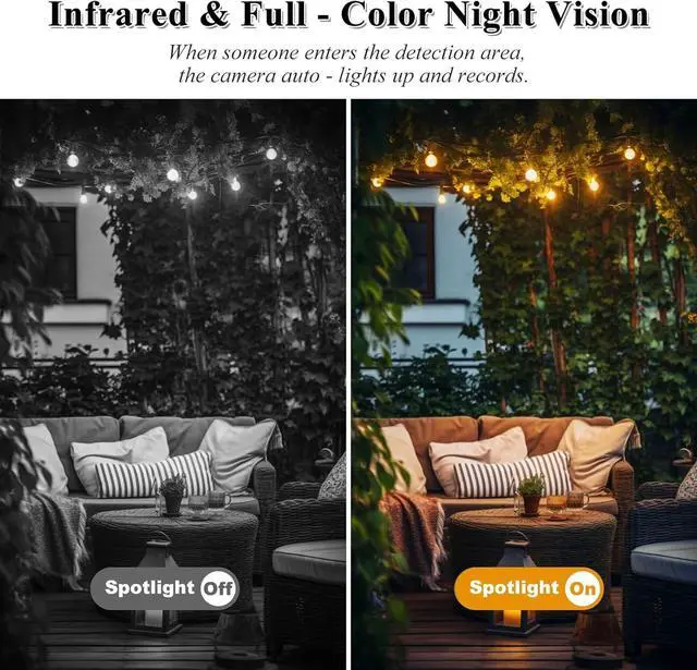 Alt view image 3 of 7 - 4G LTE Cellular Security Camera Wireless Outdoor, 3MP No WiFi Solar Powered Security Camera, 2K Color Night Vision, PIR Motion Detection, Full Coverage Live View, 2 Way Talk, Built in Sim Card