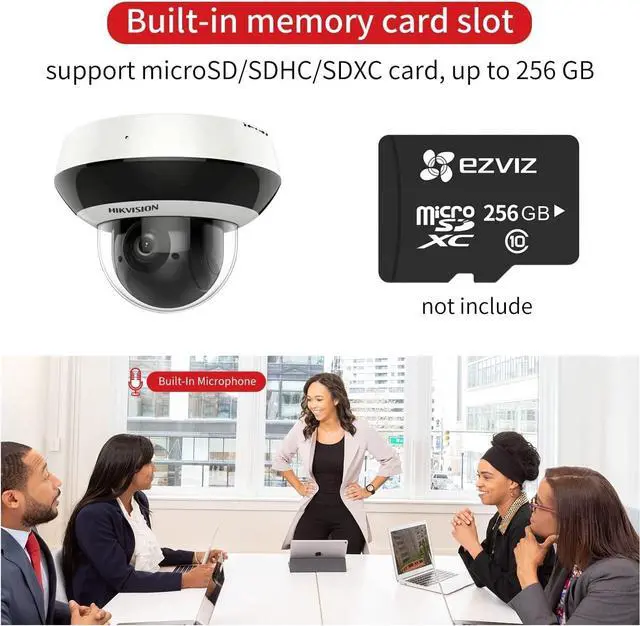 Alt view image 4 of 7 - Gadpiparty kvson DS-2DE2A404IW-DE3 4MP PTZ POE IP Camera Outdoor, 2.8-12MM Vari-Focal Lens, 4× Optical Zoom 65ft IR IK10 IP66 H.265+ International Version, Compatible with Hik Vision IP Camera NV