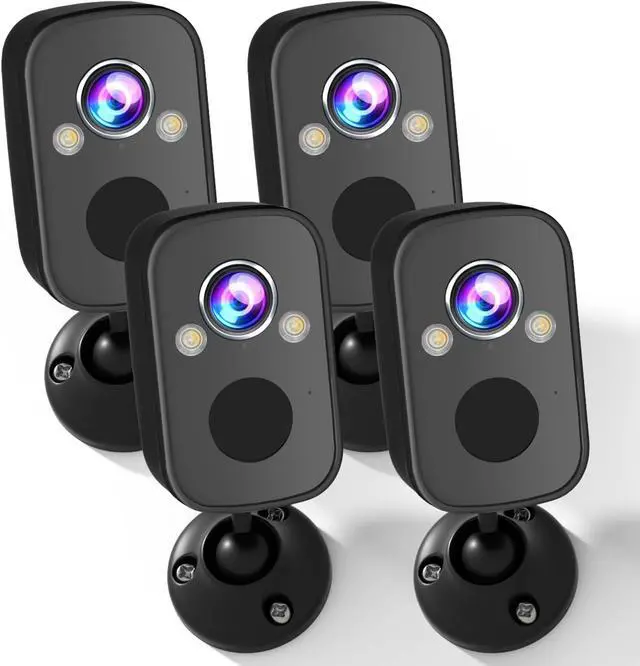 Main image of Gadpiparty 4Pack Wireless Outdoor Security Cameras, 2K Battery Powered WiFi Indoor Home Camera with AI Motion Detection, Siren Alarm, Color Night Vision, 2-Way Audio, Waterproof, Cloud/SD, Works w/Al