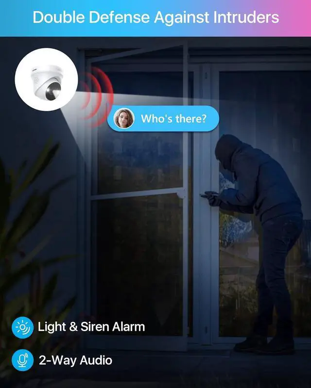 Alt view image 3 of 7 - Gadpiparty ZOSI 4K Spotlight PoE Security Camera System with Person Vehicle Detection,2 Way Audio,Color Night Vision,8 Port 16CH 8MP NVR with 2TB HDD,4pcs 5MP Outdoor PoE IP Cameras for Home 24/7 Rec