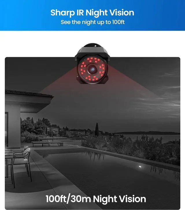 Alt view image 3 of 7 - Gadpiparty ZOSI 4K 16CH PoE Security Camera System, 8 x 8MP PoE IP Camera Outdoor Indoor with Human Detection, 100ft IR Night Vision, IP66 Weatherproof, 4K 16CH H.265+ NVR with 4TB HDD for 24/7 Audio