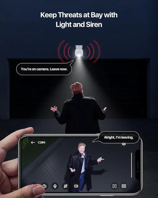 Alt view image 6 of 7 - Gadpiparty ZOSI 8CH 3K Wi-Fi 6 Security Camera System, 7 x 5MP Pan Tilt WiFi Camera with Auto Tracking, Color Night Vision, Plug-in, AI Person Detect, 2-Way Audio, 8 Channel WiFi NVR with 1TB HDD for