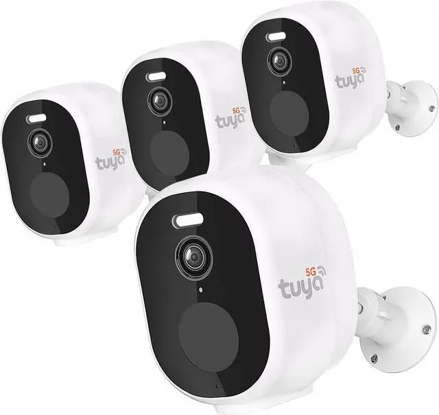 Main image of Gadpiparty 4Pack 5G/2.4G Security Cameras Wireless Outdoor, 2K Battery Powered Indoor Cameras for Home Security, AI Motion Detection Siren Alarm, Two-Way Talk, Color Night Vision, Waterproof,Works w/