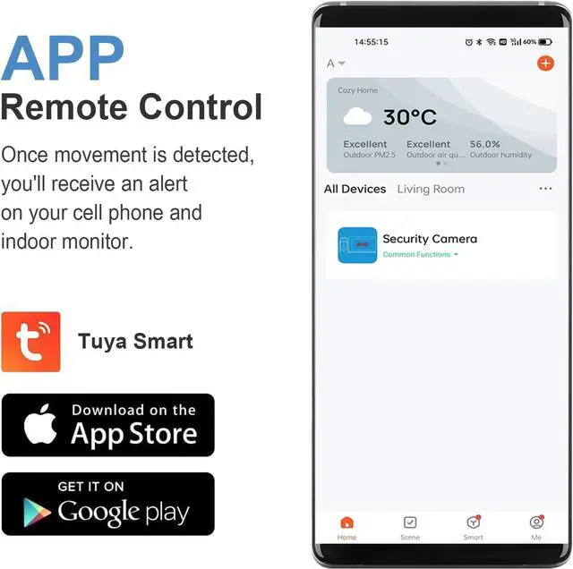 Alt view image 5 of 7 - Gadpiparty WiFi Wired Video Doorbell System, 10 Inch Ring Video Doorbell Camera with Monitor, Support Two-Way Intercom Tuya APP Monitor Remote Unlock & 1080 HD IR Night Vision for Villa Home Office A