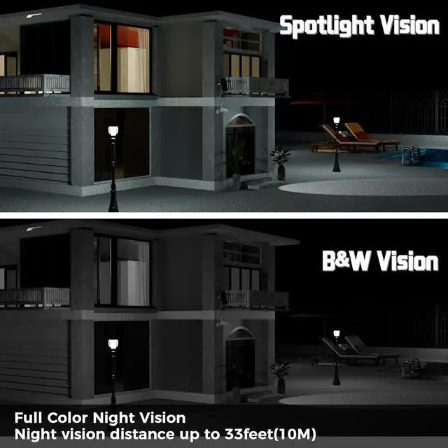 Alt view image 3 of 7 - Gadpiparty WOOLINK 2PK Solar Security Cameras Wireless Outdoor with PR 225°, 2.4GHz WiFi Cameras for Home Security with Solar Panel, AI Detection, 1080P Color Night Vision, SD/Cloud, 2-Way Talk, IP65