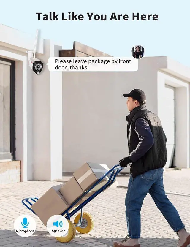 Alt view image 6 of 7 - Gadpiparty [2K&2-Way Audio&Floodlight]Tonton Portable LCD Security Camera System Wireless,4CH NVR with 7" IPS Touchscreen Monitor and 2PCS 3MP Floodlight Cameras with PIR Sensor,32GB SD Card Included