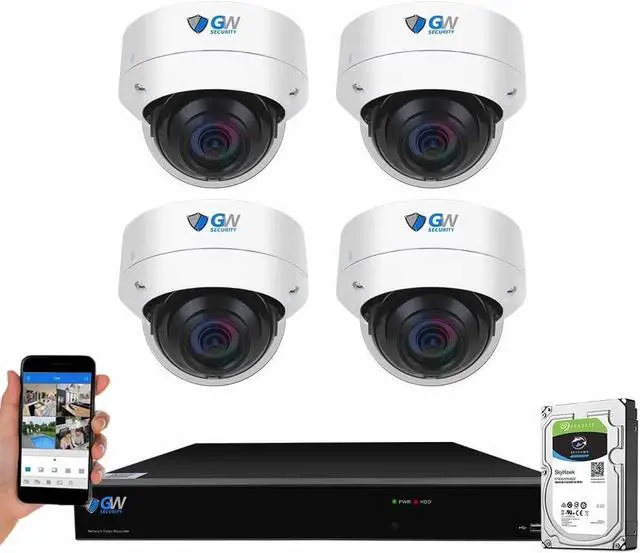 Main image of Gadpiparty GW Security 8 Channel 12MP 4K @30FPS Face Recognition PoE Security Camera System with 4 x 12MP (4000x3000P) IP Color Night Vision Waterproof Microphone AI Dome Cameras, 10 Smart AI Functio