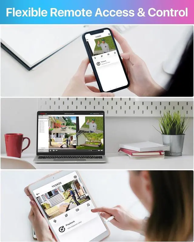 Alt view image 7 of 7 - Gadpiparty ZOSI C220 16CH 4K PoE Home Security Camera System, 16CH 8MP 4K NVR with 4TB HDD for 24/7 Record, 8 x 4MP(1440p) QHD 2.5K Dome IP Cameras Outdoor Indoor, Smart AI Human Detection, One-Way A