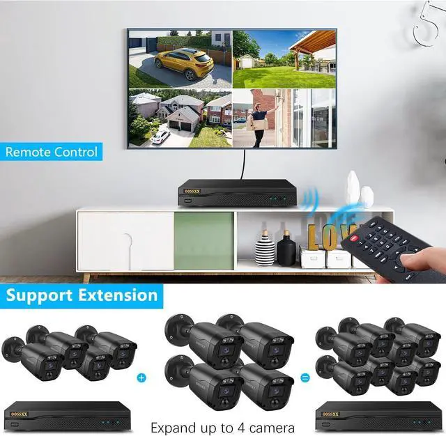Alt view image 4 of 7 - Gadpiparty Full HD 5MP Definition) Outdoor Wired Security Camera System Indoor Surveillance Cameras for Home Security DVR Systems, CCTV Camera for House Video Monitor, IP67 Waterproof, 80ft Night Vis