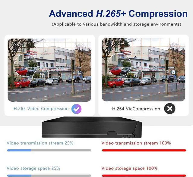 Alt view image 5 of 7 - Gadpiparty 8CH POE NVR for Home Security Camera System, 4K H.265 Network Video Recorder Work with 12MP/8MP/5MP/4MP/3MP/1080P HD POE IP CamerasRemote Access, 24/7 Recording, Support up to 8TB HDD (No