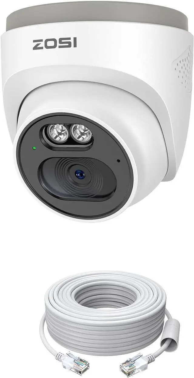 Main image of Gadpiparty ZOSI C220 4MP QHD 2.5K Add-On PoE IP Camera with Cable, 1440p Surveillance Outdoor Camera to Home Security System, Only Work with Our PoE NVR, 100ft IR Night Vision, AI Human Detection, On