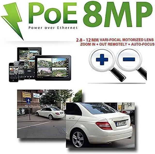 Alt view image 5 of 7 - Gadpiparty GW Security 8 Channel UltraHD 4K (3840x2160) Motorized Zoom NVR Security Camera System - 4 x 8MP 2.8-12mm 4X Optical Zoom Face Recognition/Human/Car AI Detection Waterproof Microphone IP P