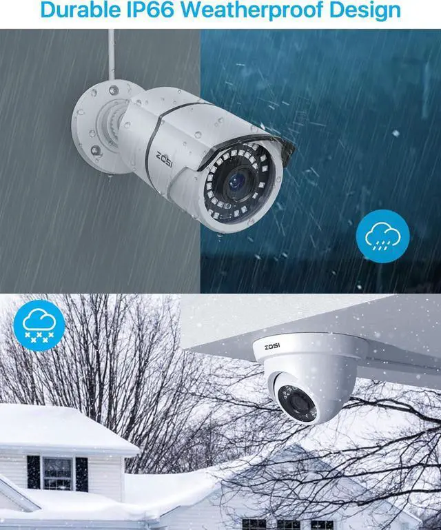 Alt view image 2 of 7 - Gadpiparty ZOSI 8CH H.265+ 1080p Home Security Camera System Outdoor Indoor, 5MP Lite CCTV 8 Channel DVR and 8pcs 1080p Weatherproof Surveillance Bullet Dome Camera, Remote Access, Motion Detection (