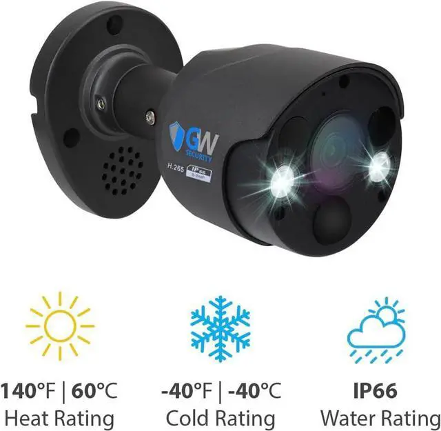 Alt view image 2 of 7 - Gadpiparty GW Security 2-Way Audio Spotlight 5MP Full-time Color Night Vision PoE Security Camera System, 8 Channel 4K NVR with 8 x 5MP 1920p Face Recognition Human/Vehicle Detection IP Camera, Therm