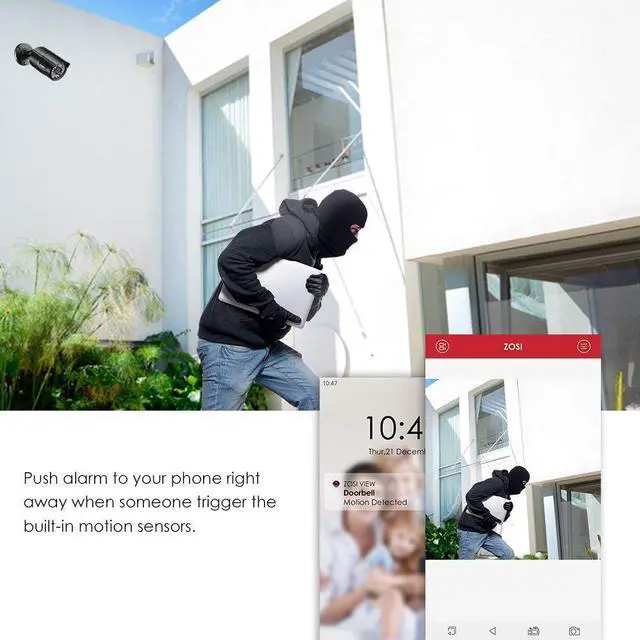 Alt view image 6 of 7 - Gadpiparty ZOSI 16CH 1080P Surveillance DVR System 16 Channel 2.0MP Security DVR and 8 Bullet Cameras, 4 Dome Cameras for Outdoor Indoor Security Supports Motion Detection Remote Access, 2TB Hard Dri
