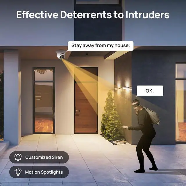 Alt view image 2 of 7 - Gadpiparty VIKYLIN 8CH Security Camera System 2TB HDD, Full Function 4 x 4K 8MP Full Color Turret PoE IP Cameras 2-Way Talk, 2.8mm Lens,98Ft Night Color Vision,Smart AI Human/Vehicle Detection, 112°