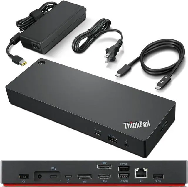 Main image of Lenovo ThinkPad Universal Thunderbolt 4 Dock, 4 Displays, Dynamic Power Charging up to 100W, Black