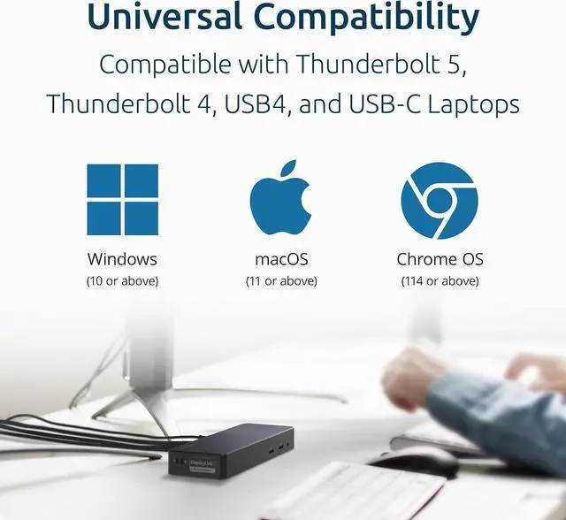 Alt view image 5 of 6 - Kensington SD4760P 11-in-1 USB-C Docking Station Triple Monitor DisplayLink Docking Station, 3xHDMI, 100W Charging for Laptop, 6xUSB A, Ethernet, Audio, for Mac and Windows Driver Require K33622NA