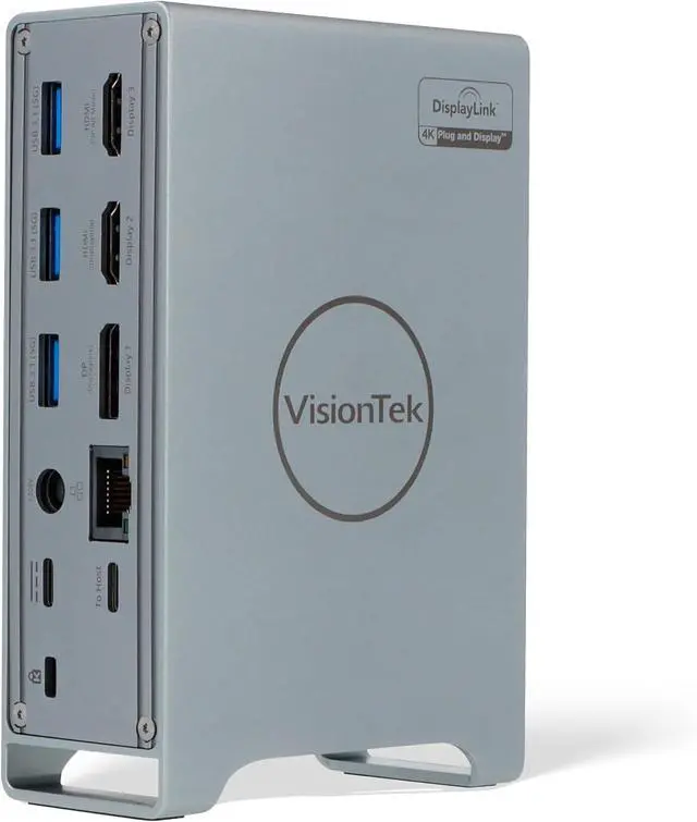 Main image of VisionTek VT7100 11in1 Docking Station Triple Monitor 4k  x2 HDMI, x1 DisplayPort, 100W PD Port, x4 3.1 USB-A, x2 USB-C, Audio Jack, & Ethernet  Compatible with Laptops and PC