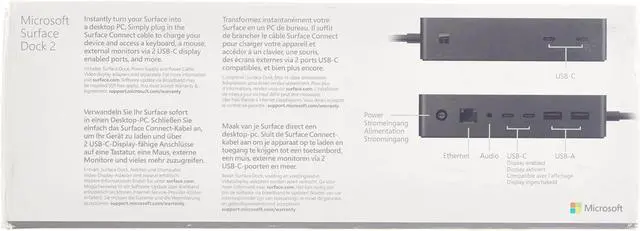 Alt view image 7 of 7 - Microsoft Surface Dock 2 (4X USB-C, 2X USB-A, Gigabit Ethernet Port, Audio Port)