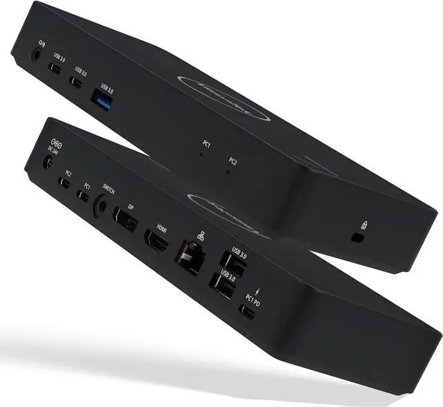 Main image of VisionTek VT2900 12in1 USB-C Docking Station  KVM Switch Single Host  HDMI, DisplayPort, 100W PD Port, 3.0 USB Ports, Audio, Thunderbolt & Ethernet Port  Compatible Hub for Laptops & PC