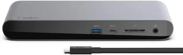 Main image of Belkin Thunderbolt 3 Dock Pro with 2.6 ft Thunderbolt 3 Cable (Thunderbolt Dock for macOS and Windows) Dual 4K @60Hz, 40 Gbps Transfer Speeds, 85 W Upstream Charging