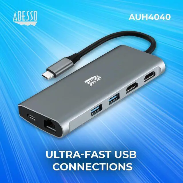 Alt view image 5 of 7 - USB C Docking Station Multiport Adapter Dongle Type C Hub 2 HDMI Support 8K, RJ45 Ethernet Port, 100W PD Charging, 3*USB, SD/TF Card Reader for MacBook Windows Laptop (TAA Compliant)