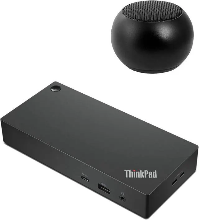 Main image of Lenovo ThinkPad Universal USB-C Dock 90W 4K Support, HDMI, USB-C, DisplayPort, USB Hub Bundled with Bluetooth Mini U Speaker with Built-in Mic, 4 Hour Playback