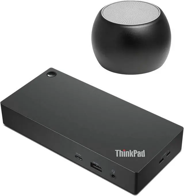 Main image of Lenovo ThinkPad Universal Smart USB-C Dock 96W 4K, HDMI, USB-C, DisplayPort, USB Hub Bundled with Bluetooth Boost U Speaker with Built-in Mic, 5 Hour Playback