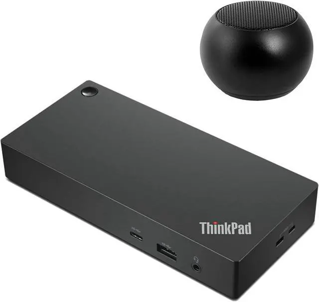 Main image of Lenovo ThinkPad USB-C Dock Bundle with Mini Speaker, for T-Series Gen 1-3, E-Series Gen 1-5, L-Series Gen 1-3, P1 Gen 1-5, P-Series Gen 1-3, X-Series Gen 1-3, X1-Series Gen 8-10, Z-Series Gen 1-2