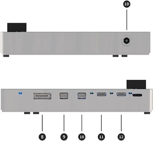 Alt view image 4 of 6 - JMT USB4 Graphics Docking Station with 2.5Gbps RJ45 Ethernet Port + USB-A 10Gbps Port +SD/TF Card Slot Compatible with Thunderbolt 4 3 C3893-1