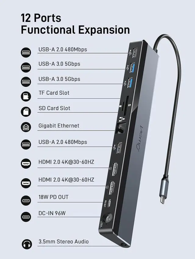 Alt view image 5 of 7 - USB C Docking Station and NewQ USB4 M.2 NVMe SSD Enclosure