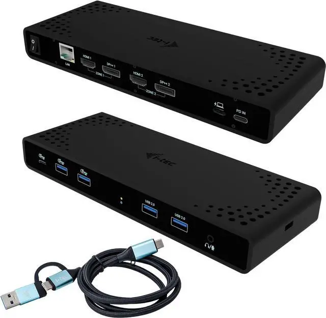 Main image of i-tec Universal Docking Station Dual 4K Display - 2X DisplayPort and 2X HDMI, 5X USB Ports
