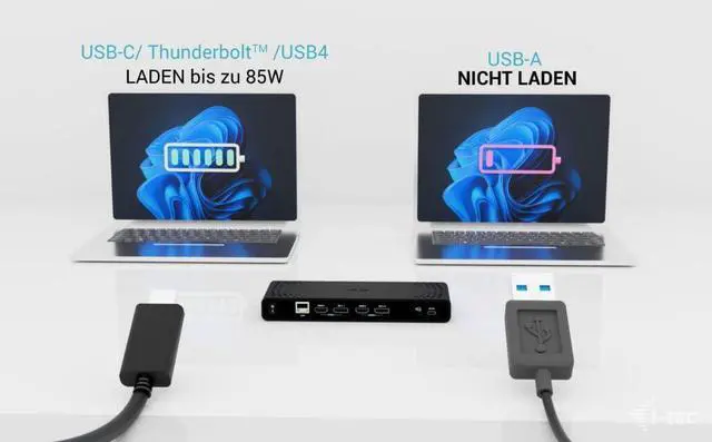 Alt view image 6 of 7 - i-tec Universal Docking Station Dual 4K Display - 2X DisplayPort and 2X HDMI, 5X USB Ports