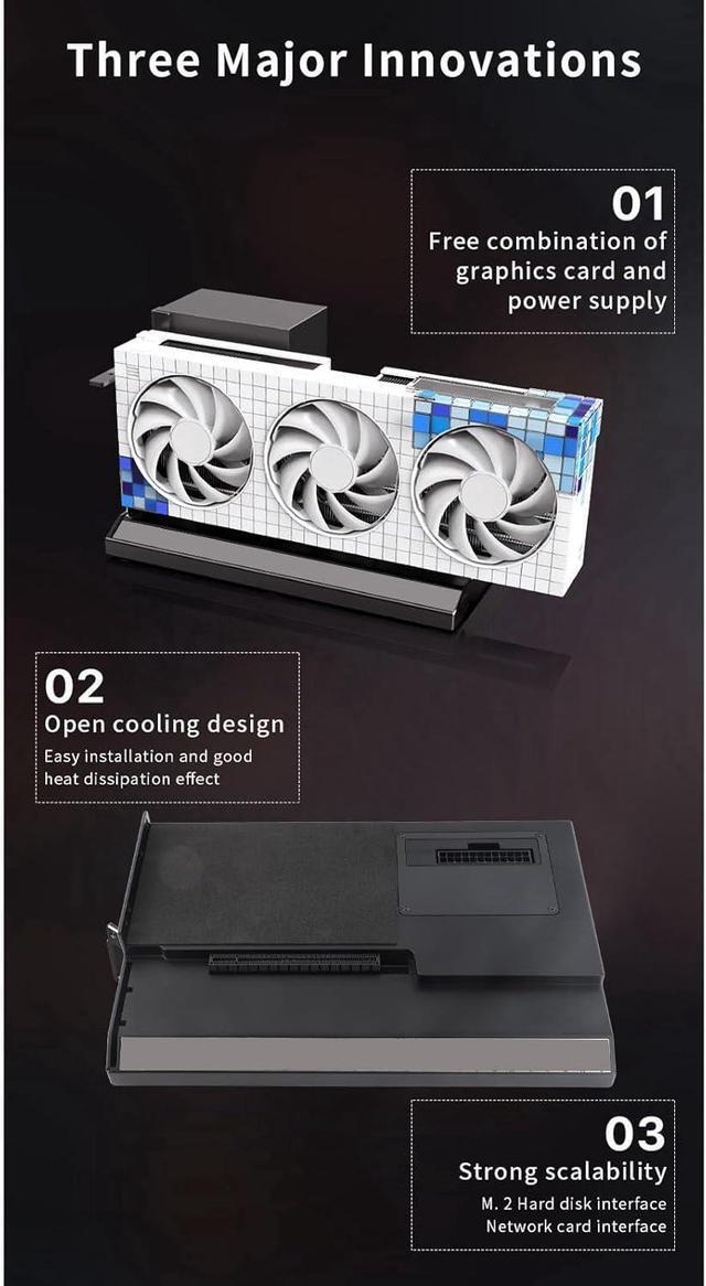 Alt view image 6 of 7 - External GPU Dock Station with USB4 40Gbps, M.2 NVMe SSD Slot & Gigabit Ethernet, Thunderbolt 3 eGPU Enclosure for Laptops Running macOS 10.13.4+ | Wins