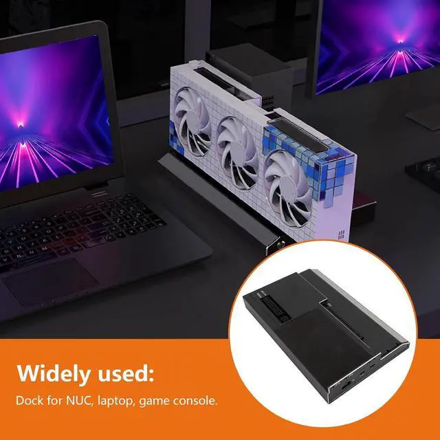 Alt view image 5 of 7 - External GPU Dock Station, USB4.0 40Gbps GPU Enclosure with TB RJ45 M.2 NVMe Interface, 1000Mbps RJ45 External GPU Docking Station for Laptop