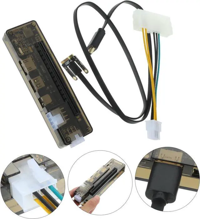 Alt view image 2 of 7 - Milisten External Graphics Card Dock for Laptops Portable Egpu Adapter Easy Setup Compatible Various Operating Systems PCB Materials for Gamers Professionals Random Style