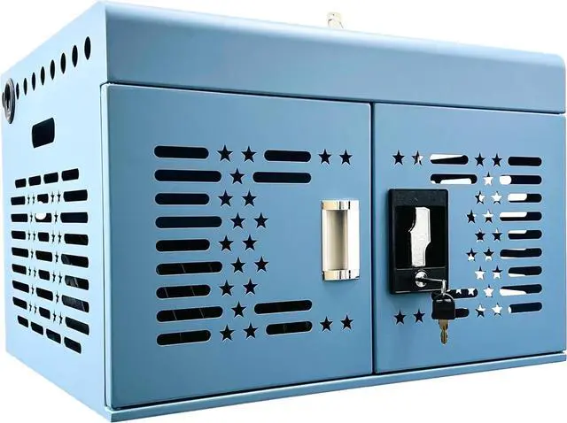 Main image of 16-Device Laptops Charging Cabinet, Locking Charging Station for Chromebook iPads, Tablet Charging Storage Box for Classroom Library Office, Lock Laptop Charging Storage Cabinet, Blue