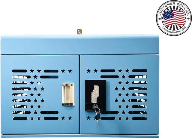 Alt view image 2 of 7 - 16-Device Laptops Charging Cabinet, Locking Charging Station for Chromebook iPads, Tablet Charging Storage Box for Classroom Library Office, Lock Laptop Charging Storage Cabinet, Blue