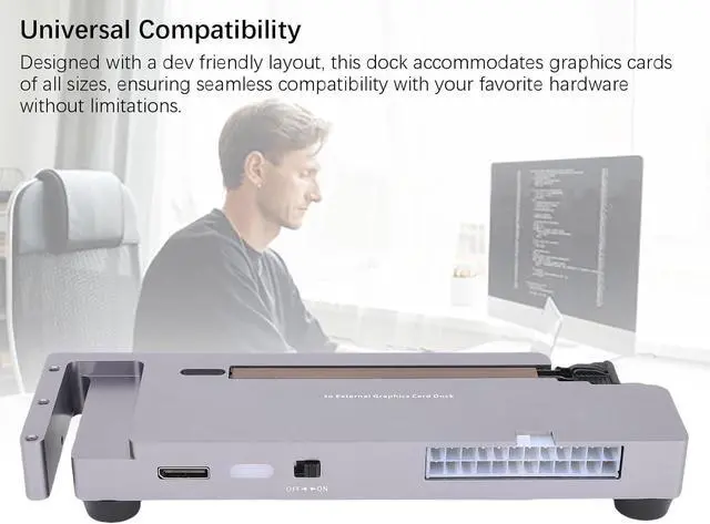 Alt view image 7 of 7 - GOWENIC External GPU Docking Station, Laptop External Graphics Card Expansion Dock PCIE 4.0 X16, for OCulink Input, 40Gbps, for Wins 10 11 64 bit for OS X