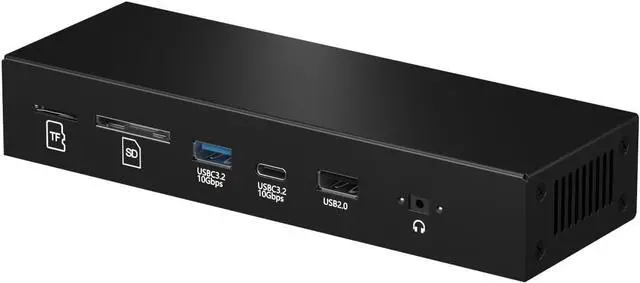 Alt view image 3 of 5 - Laptop Docking Station, 15-in-1 USBC Docking Station, Triple Display with 2 x 4K HDMI and 1 x USB-C Video Port, 100W Charging for Laptop, 10 Gbps USB-C and 5 Gbps USB-A Data, Ethernet, SD