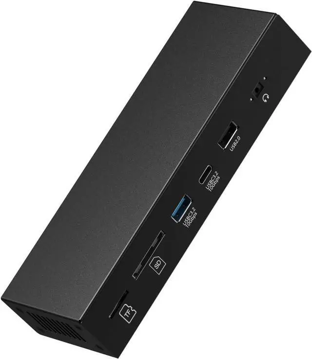 Alt view image 5 of 5 - Laptop Docking Station, 15-in-1 USBC Docking Station, Triple Display with 2 x 4K HDMI and 1 x USB-C Video Port, 100W Charging for Laptop, 10 Gbps USB-C and 5 Gbps USB-A Data, Ethernet, SD